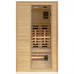 491 Dewello Infrarotkabine Infrarotsauna CALGARY 115cm x 105cm inkl Vollspektrumstrahler Bodenstrahler.jpg