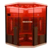 Dewello Infrarotkabine KENORA 140 cm x 140 cm inkl. Vollspektrumstrahler, Bodenstrahler